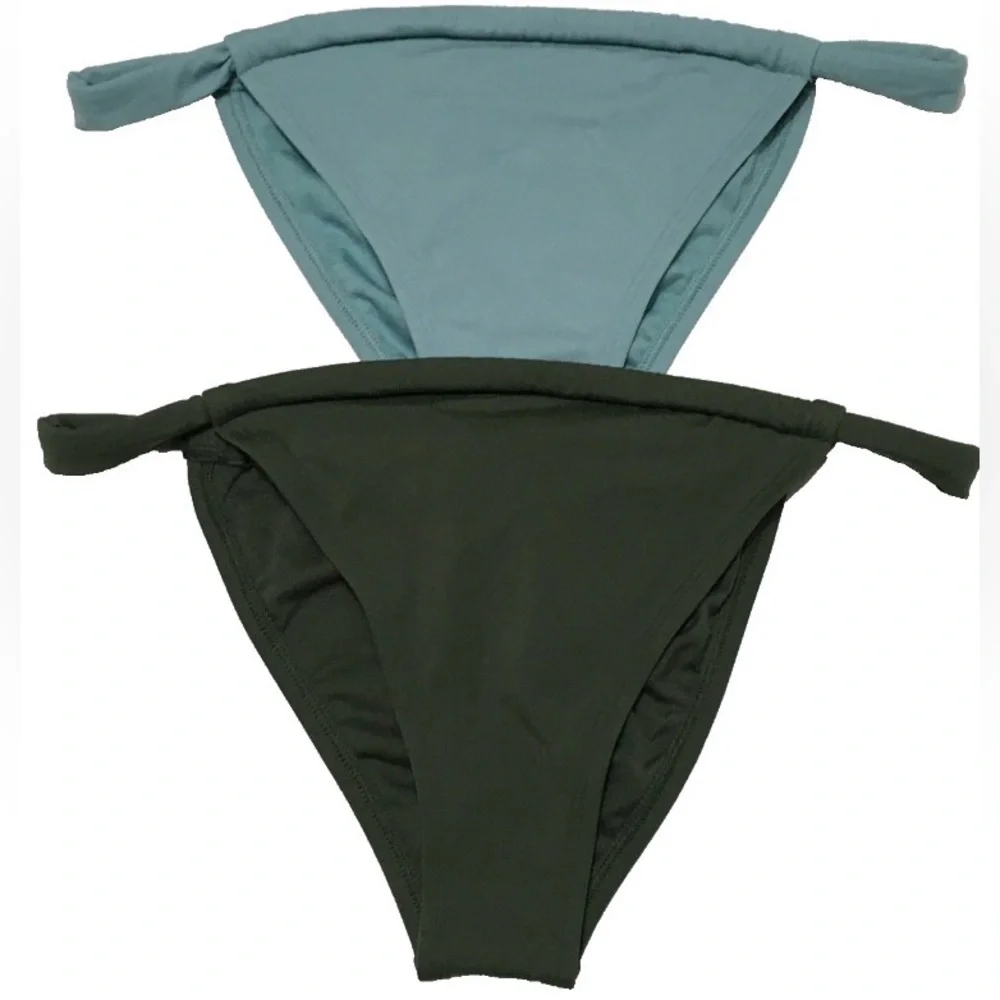 2 Shade & Shore L (10-12) 1-Dark Green 1-Green Low Rise High Leg Extra Cheeky